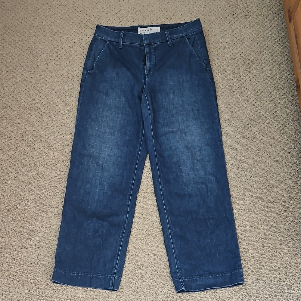 Frank & Eileen Relaxed Wide-Leg Jeans in Indigo Blue
